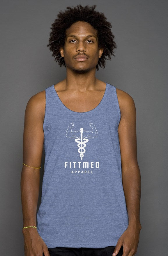 triblend tank blue